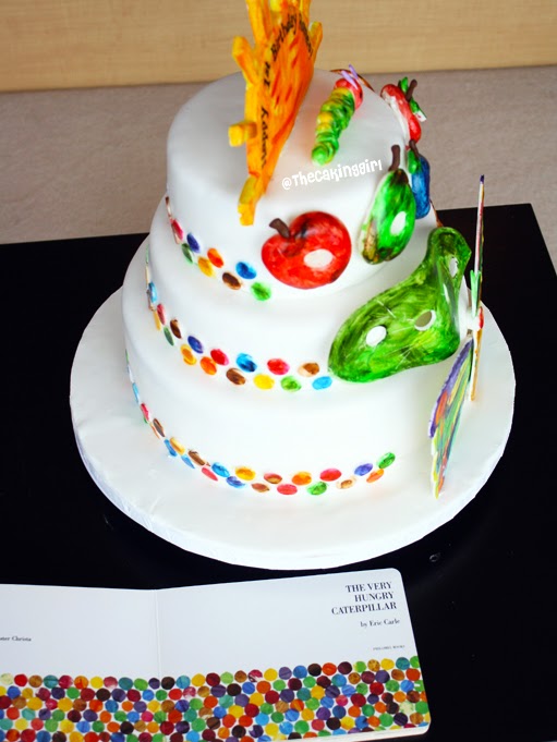 the very hungry caterpillar cake thecakinggirl 