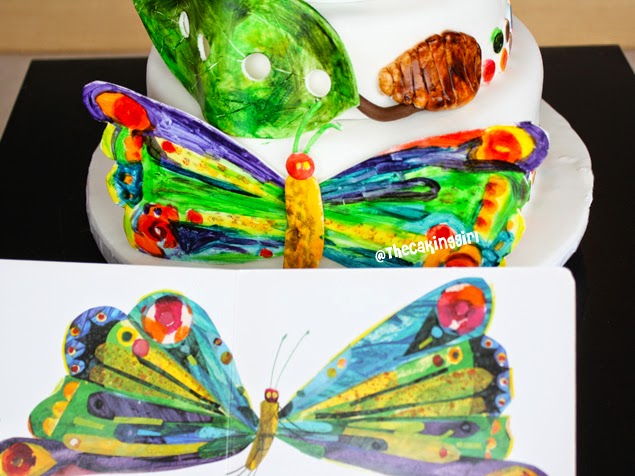 the very hungry caterpillar cake butterfly fondant