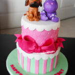 cute girly hippo dog cake