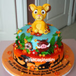lion king disney simba fondant cake 2 tiers