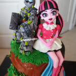 monster high skylander split theme cake