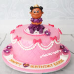 cute girly princess pink cake