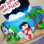 disney lilo and stitch figruines cake topper birthday cake