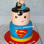 superman batman 100 days cake